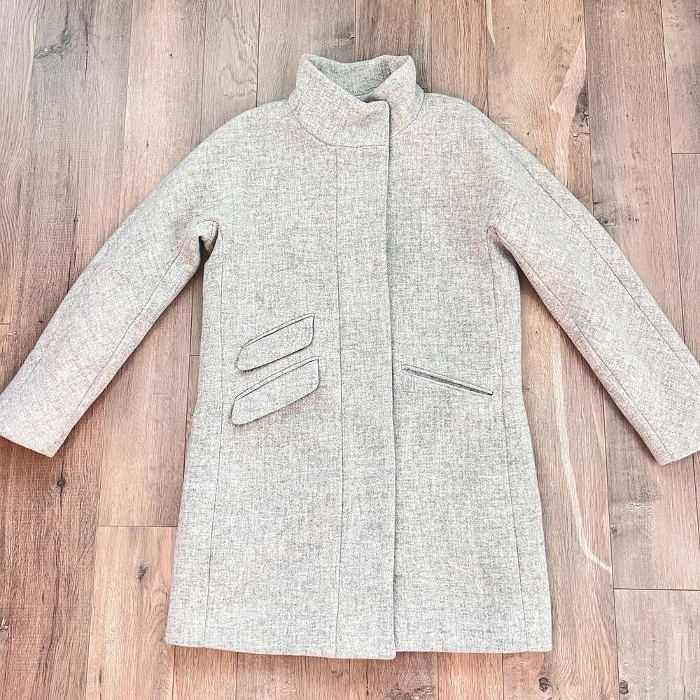 J.Crew Women's Cocoon Coat in Italian Stadium-Cloth Wool by Nello Gori, Size 4